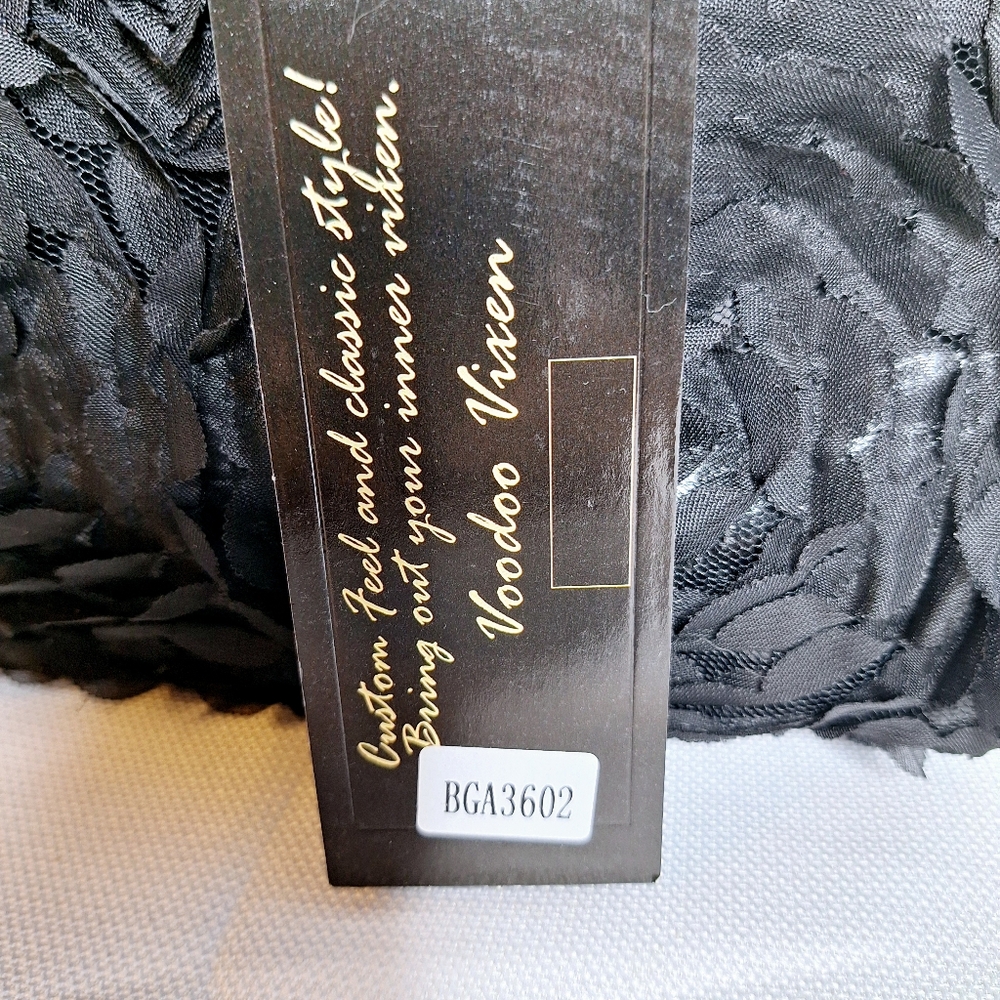 Voodoo Vixen Black Floral Satin & Patent Satchel - Picture 14 of 16
